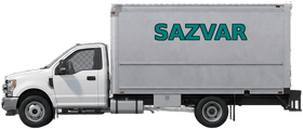 Delivery truck arriving with materials and equipment
